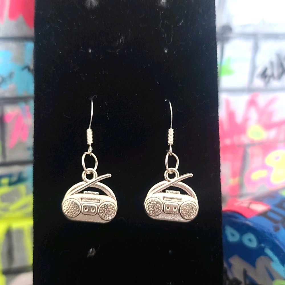 Hand Made Boombox Earrings